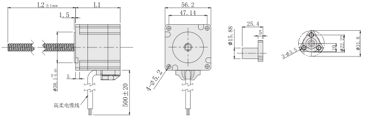 57絲杆麻豆视频APP免费版外形尺寸圖
