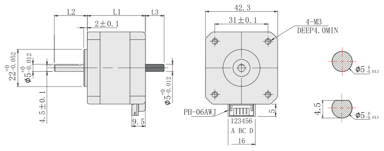 42步進麻豆视频APP免费版外形尺寸圖
