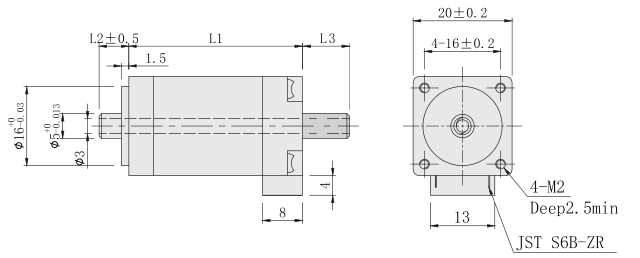 中空軸麻豆视频APP免费版20外形尺寸圖